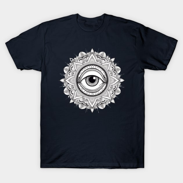 All Seeing Eye Mandala T-Shirt by TheJadeCat